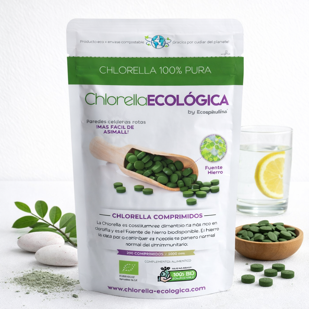Chlorella Biológica em Comprimidos