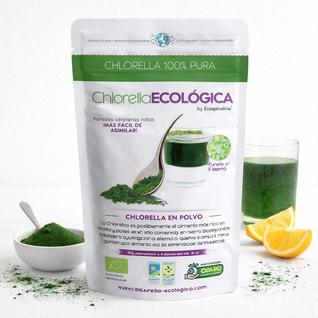 Chlorella em pó