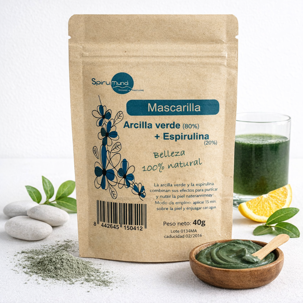 Máscara de Argila e Spirulina